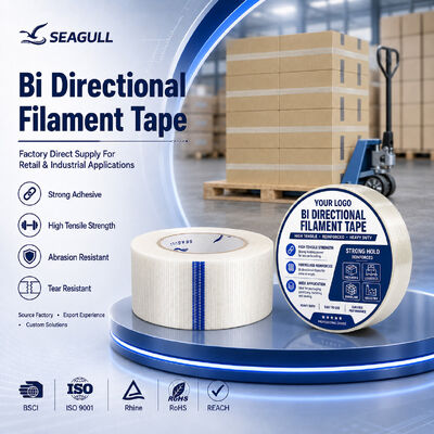 Nastro di fibra di vetro rinforzato bi-direzionale Nastro di filamenti ad alto tassello per pallet box