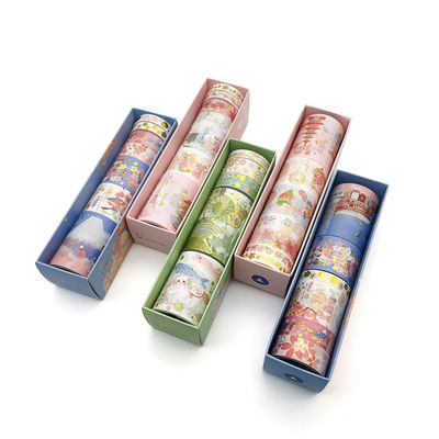 L'insieme di nastri di carta di Washi della mini DIY decorazione del fumetto/nastri protettivi del pianificatore rotola i rifornimenti della cancelleria della scuola di Scrapbooking