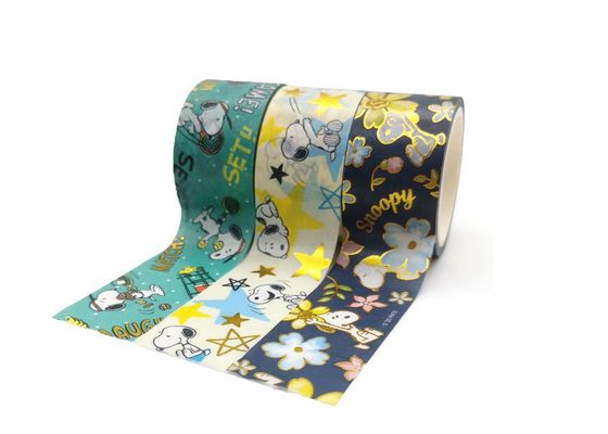 Stagnola di oro decorativa su ordinazione del pacchetto del contenitore di regalo Washi di nastro di carta per natale