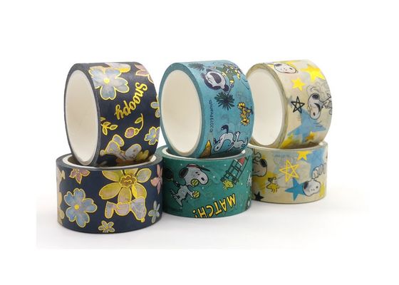 La decorazione domestica multicolore 145um ha stampato la stagnola di oro Washi di nastro di carta