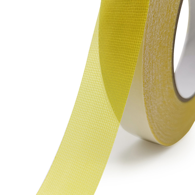 Nastro giallo del grippaggio del tappeto parteggiato doppio senza residui