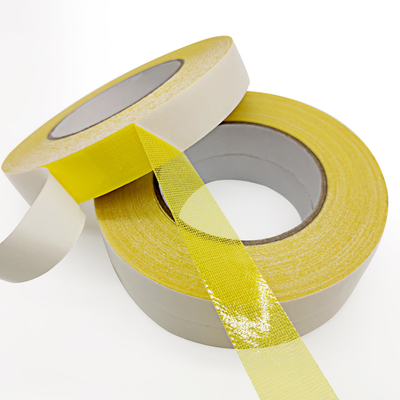 Doppio nastro parteggiato resistente per le coperte di area, nastro del tappeto della pinza di presa della coperta delle pavimentazioni in piastrelle con forte adesivo giallo unico
